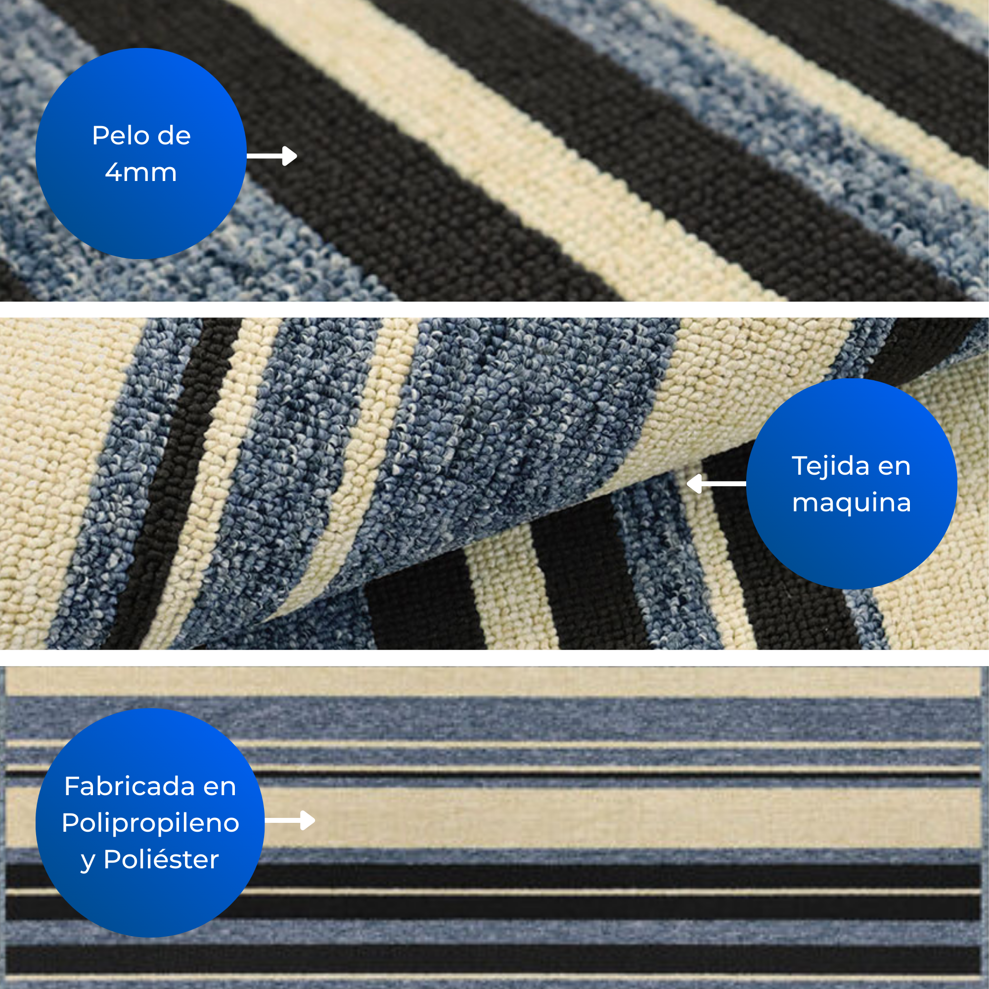 Alfombra Newark 1.00x1.50cm Azul Celeste