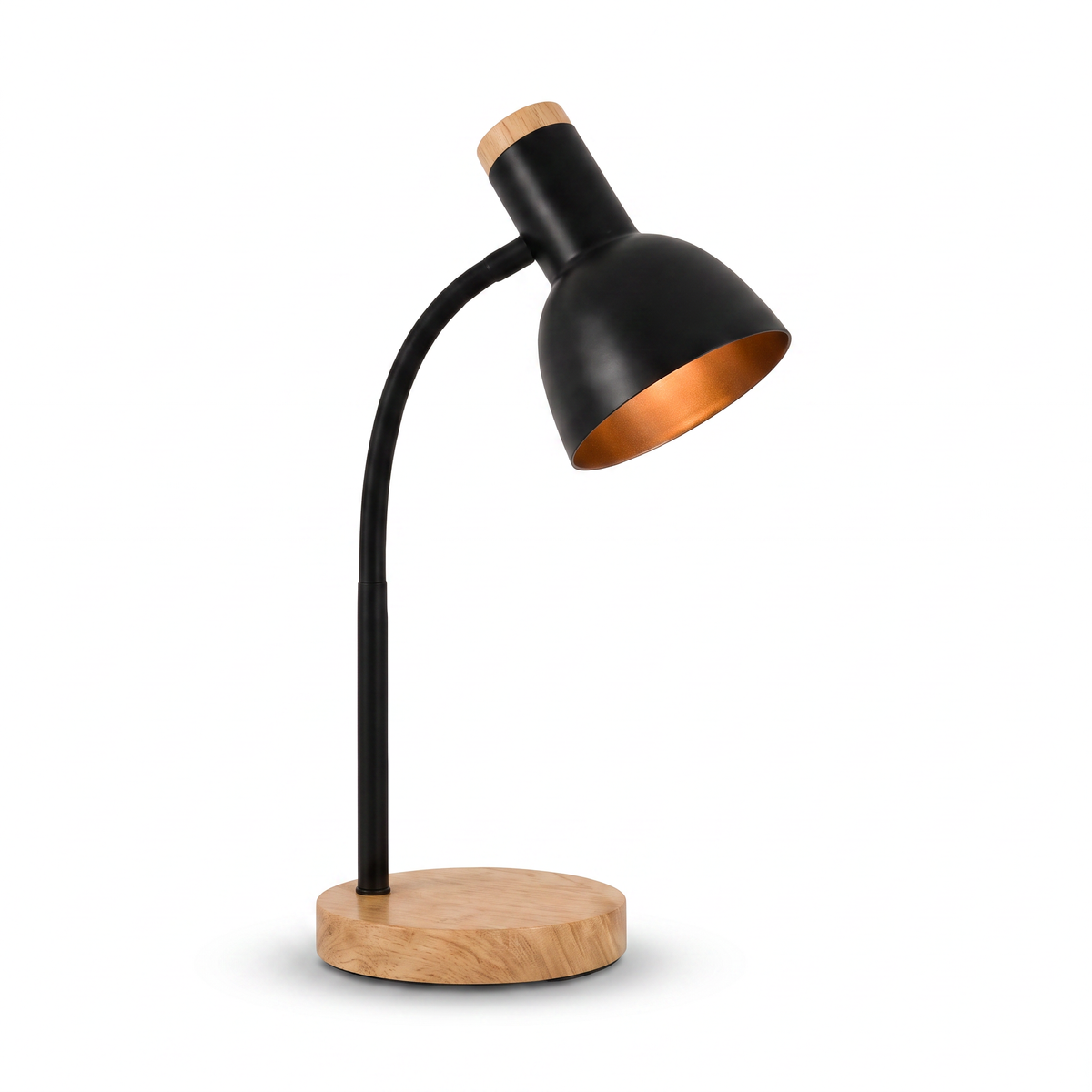 Luminaria Decorativa De Mesa Ariel Negro Madera