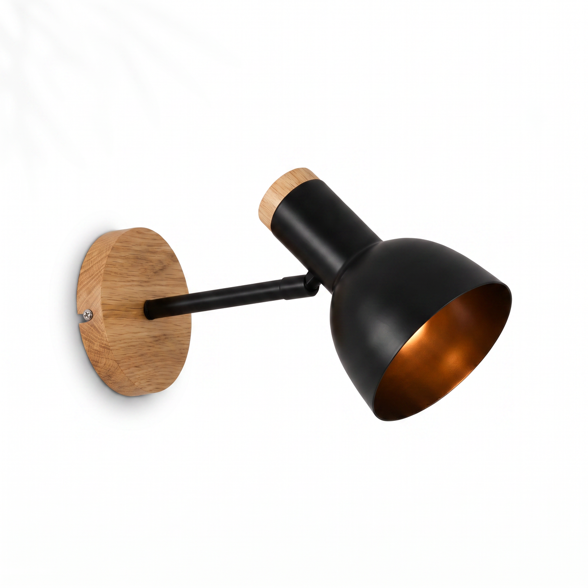 Luminaria Decorativa De Pared Ariel Negro Madera