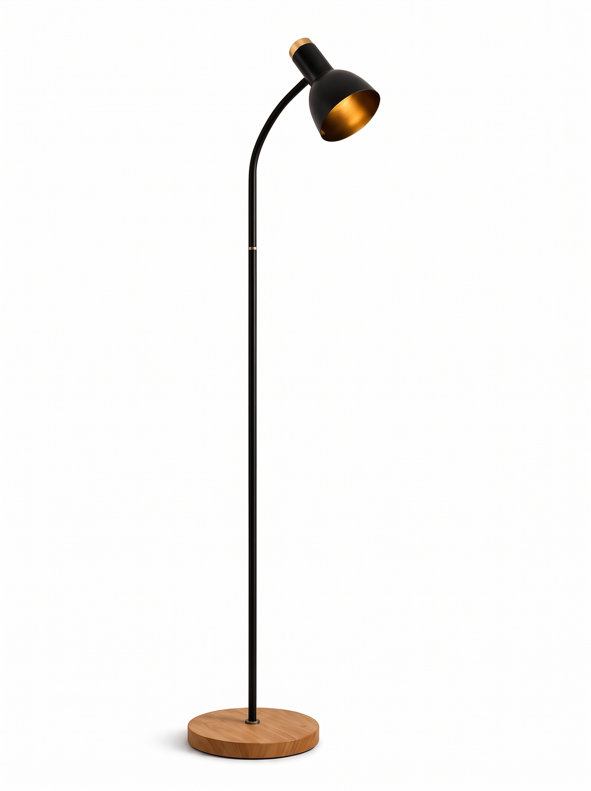Luminaria Decorativa De Pie Ariel Negro Madera