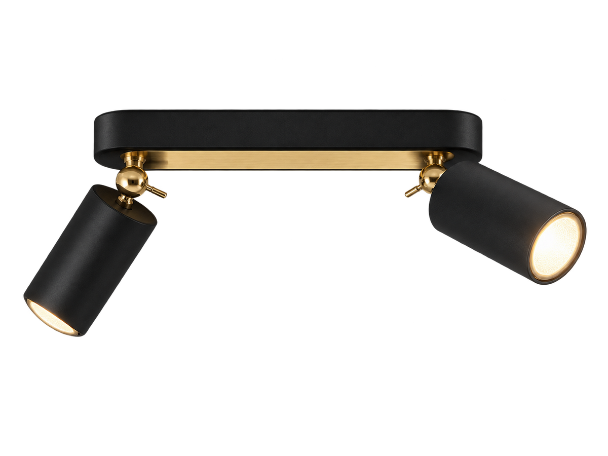 Lámpara De Techo Astro Duo Negro Dorado