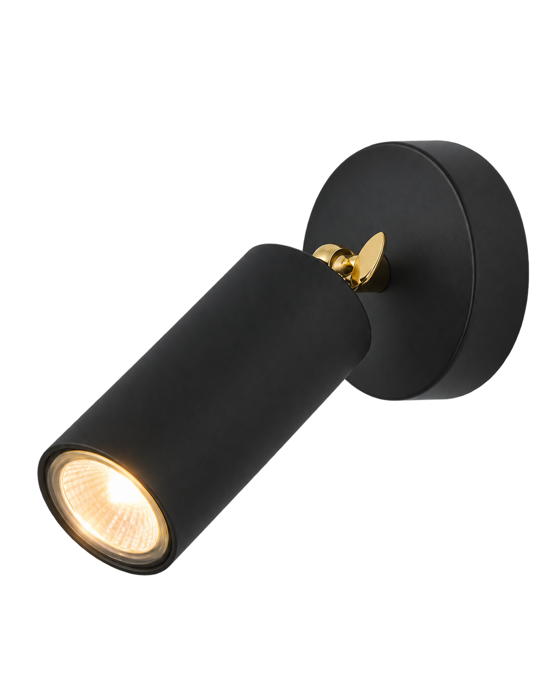 Lámpara De Pared Astro Negro Dorado