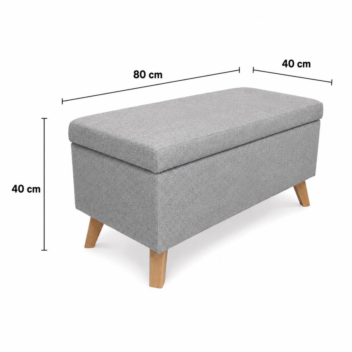 Puff Baul Gris Falcon 46x82x42cm