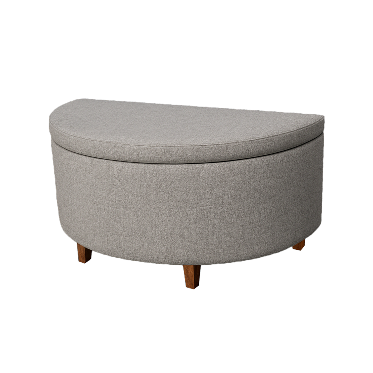 Puff tipo Banqueta Baúl Media Luna  (42x100x40) gris