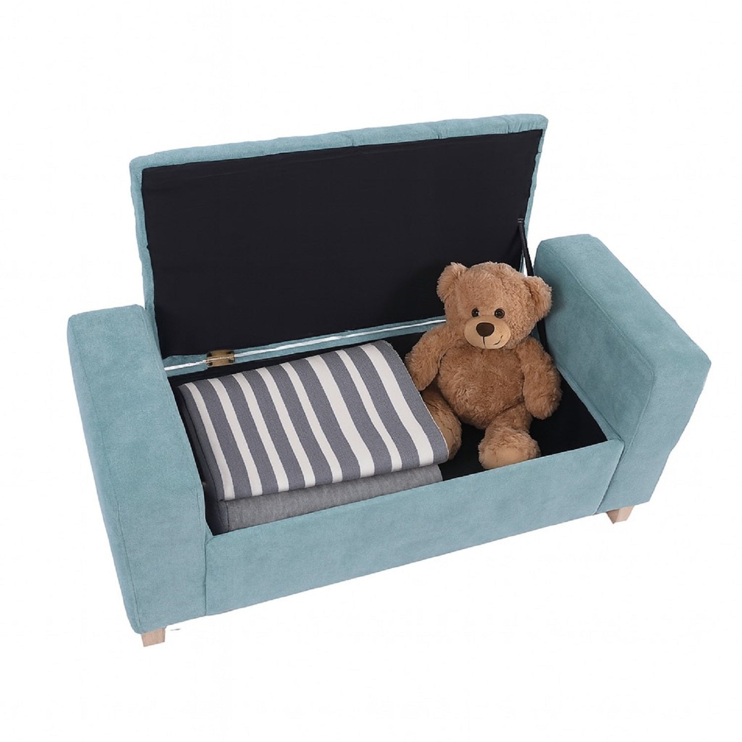 Puff tipo Banqueta Baúl Verde Menta (45x102x42)