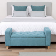 Puff tipo Banqueta Baúl Verde Menta (45x102x42)