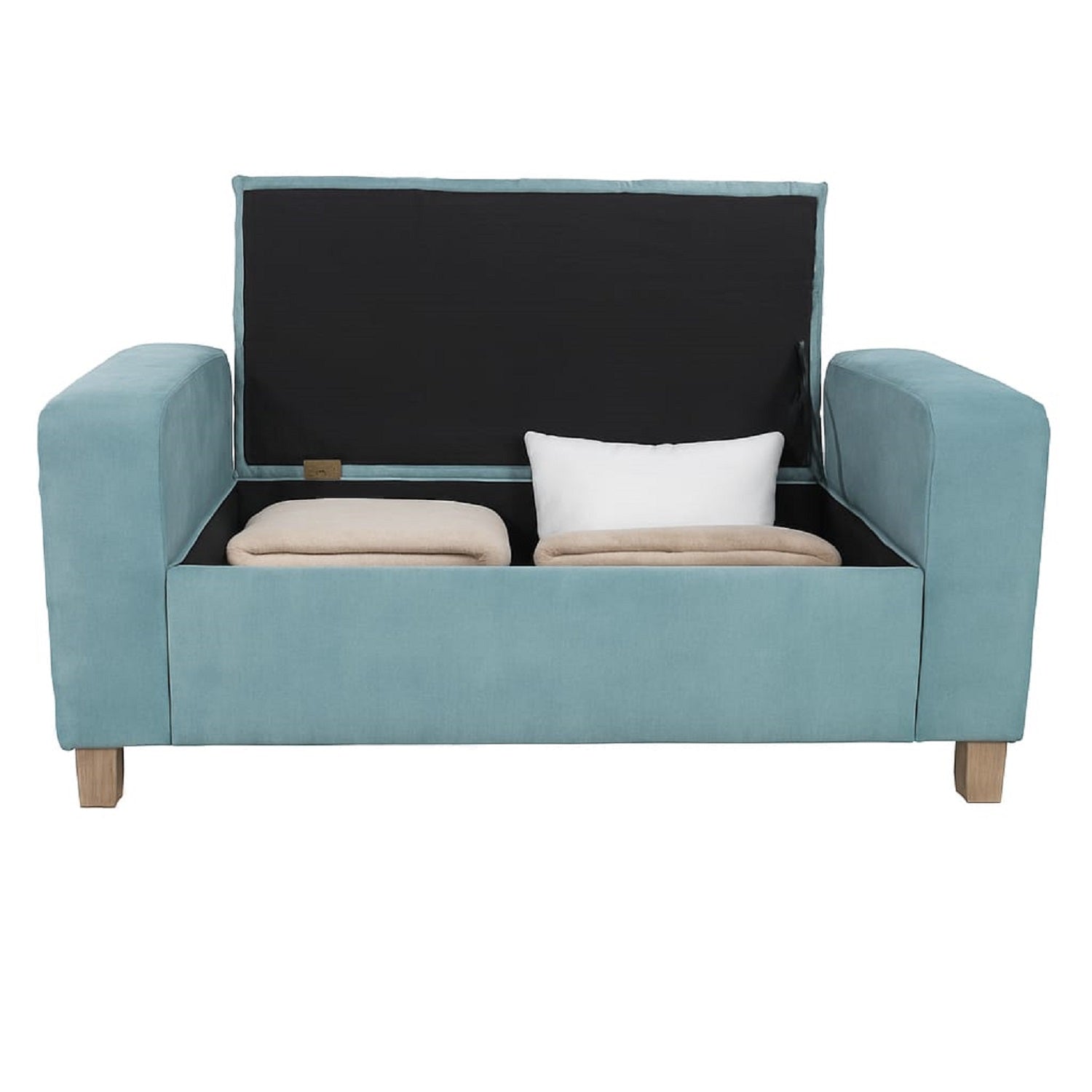 Puff tipo Banqueta Baúl Verde Menta (45x102x42)