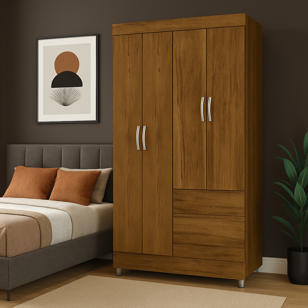 Closet 4 Puertas 2 Cajones Bonic