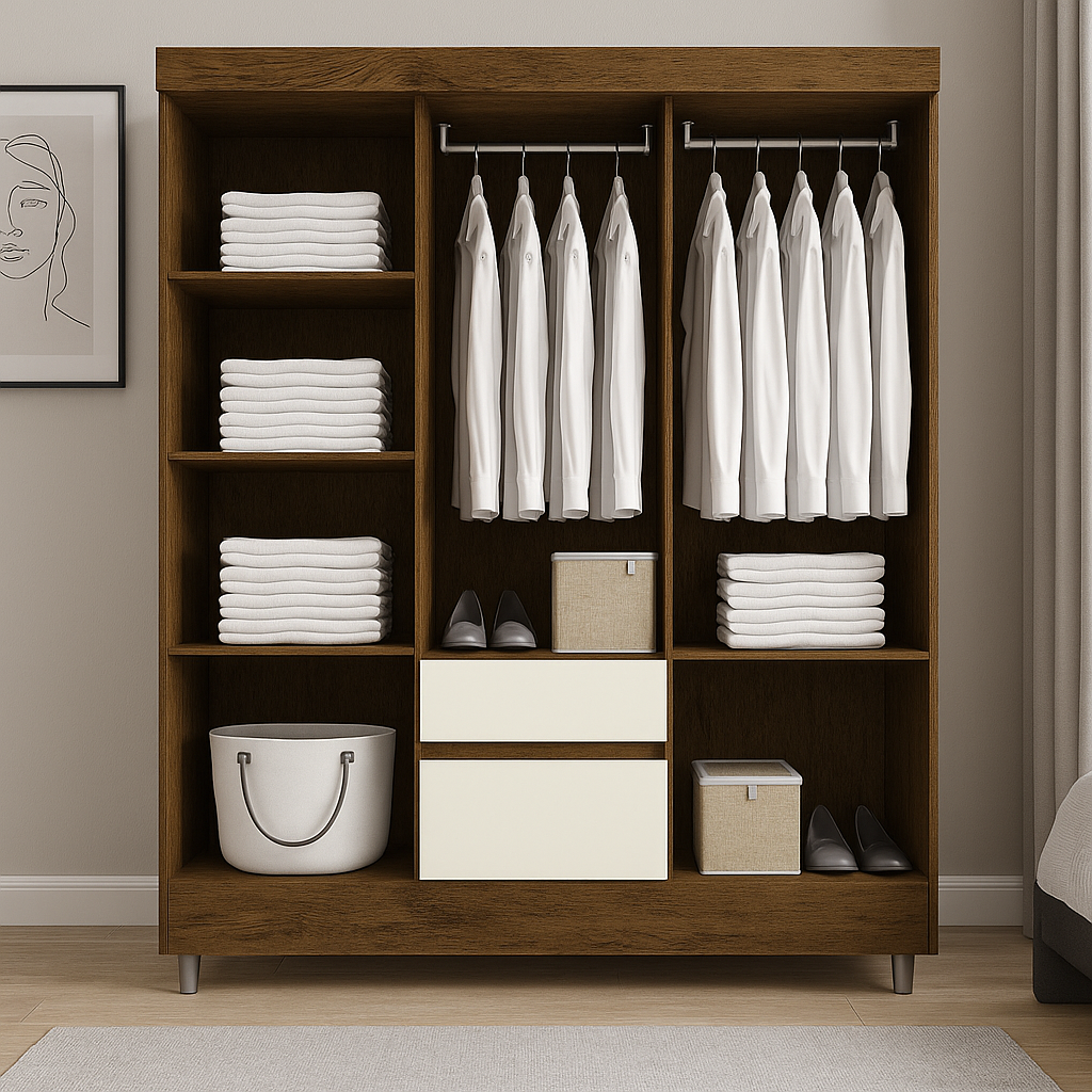 Closet 6 Puertas 2 Cajones Valent