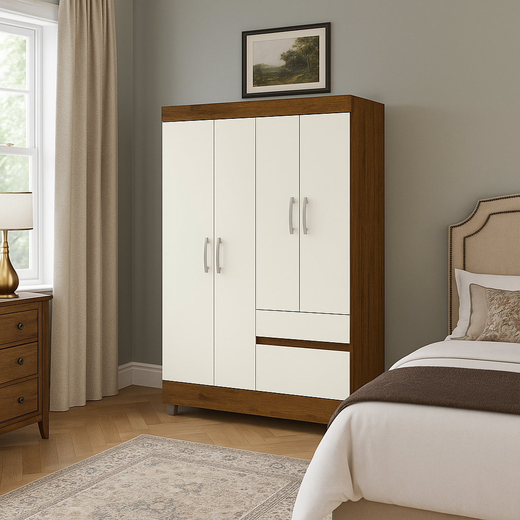 Closet 4 Puertas 2 Cajones Bonic