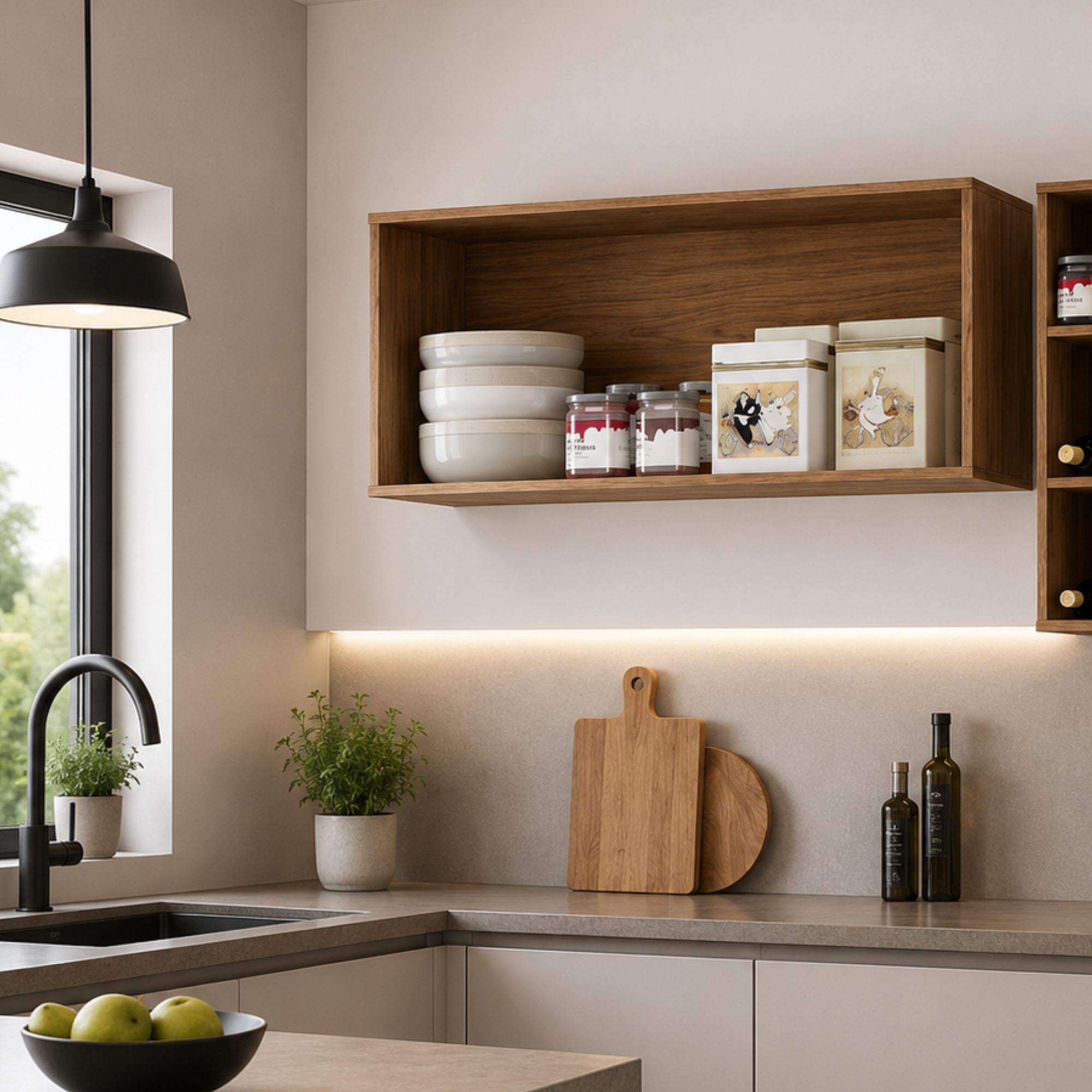 Mueble Aéreo de Cocina Borneo Natural