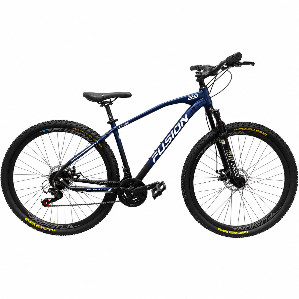 Bicicleta Fusion Korbin Rin 29 Mecanica Azul Negro