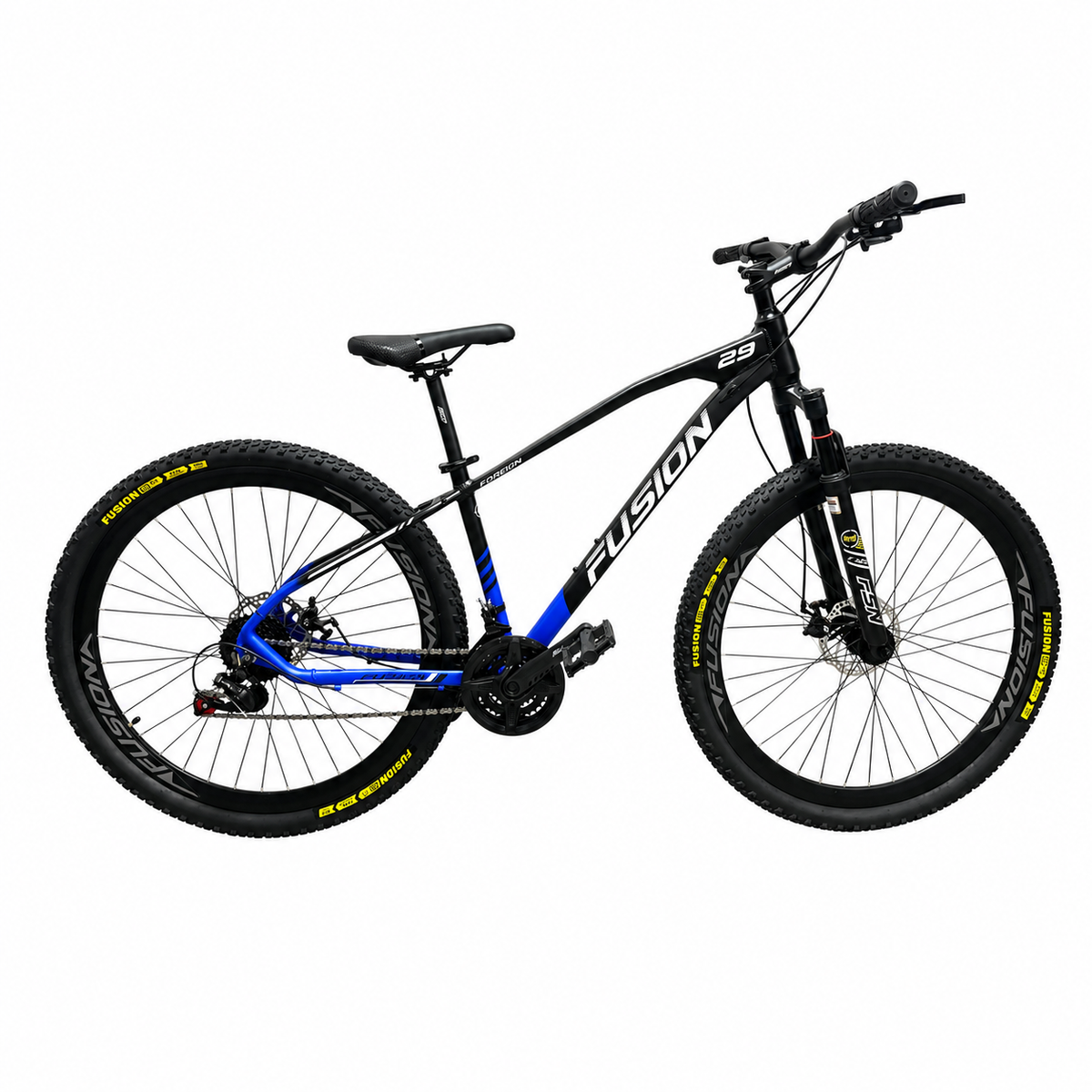 Bicicleta Fusion Korbin Rin 29 Mecanica Negro Azul