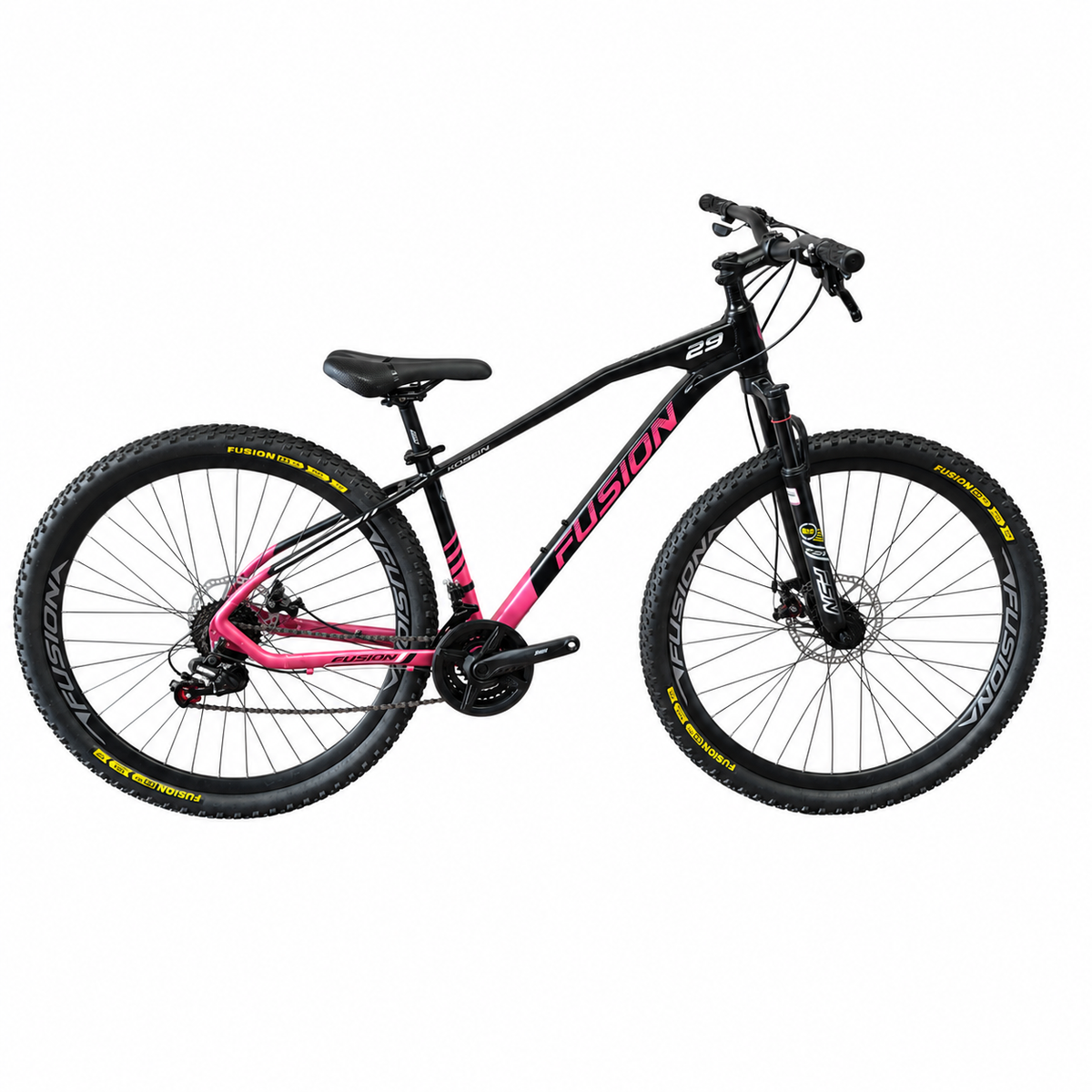 Bicicleta Fusion Korbin Rin 29 Mecanica Negro Negro Fucsia Talla S