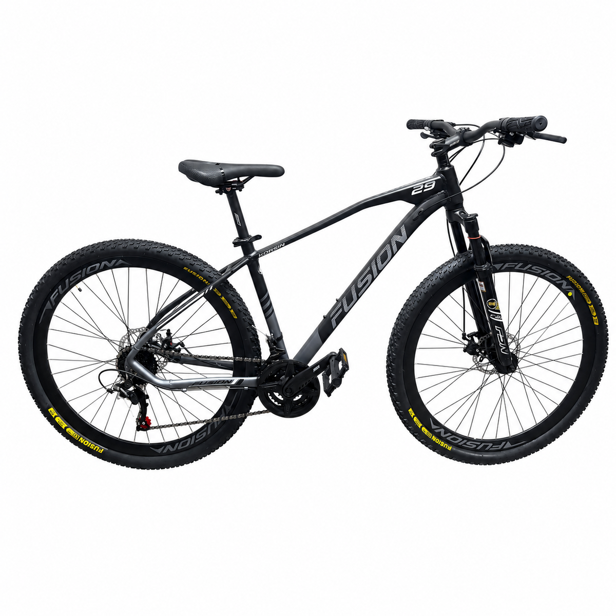 Bicicleta Fusion Korbin Rin 29 Mecanica Negro Gris