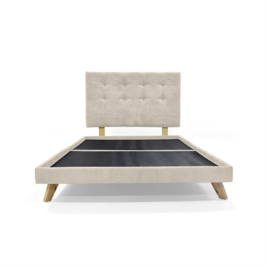 Basecama + Cabecero Verona Semidoble Capitoneado Taupe