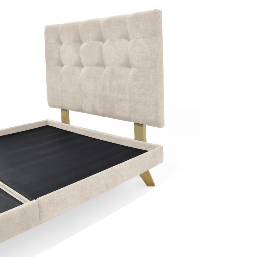 Basecama + Cabecero Verona Semidoble Capitoneado Taupe