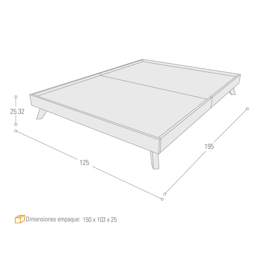 Basecama + Cabecero Verona Semidoble Capitoneado Taupe