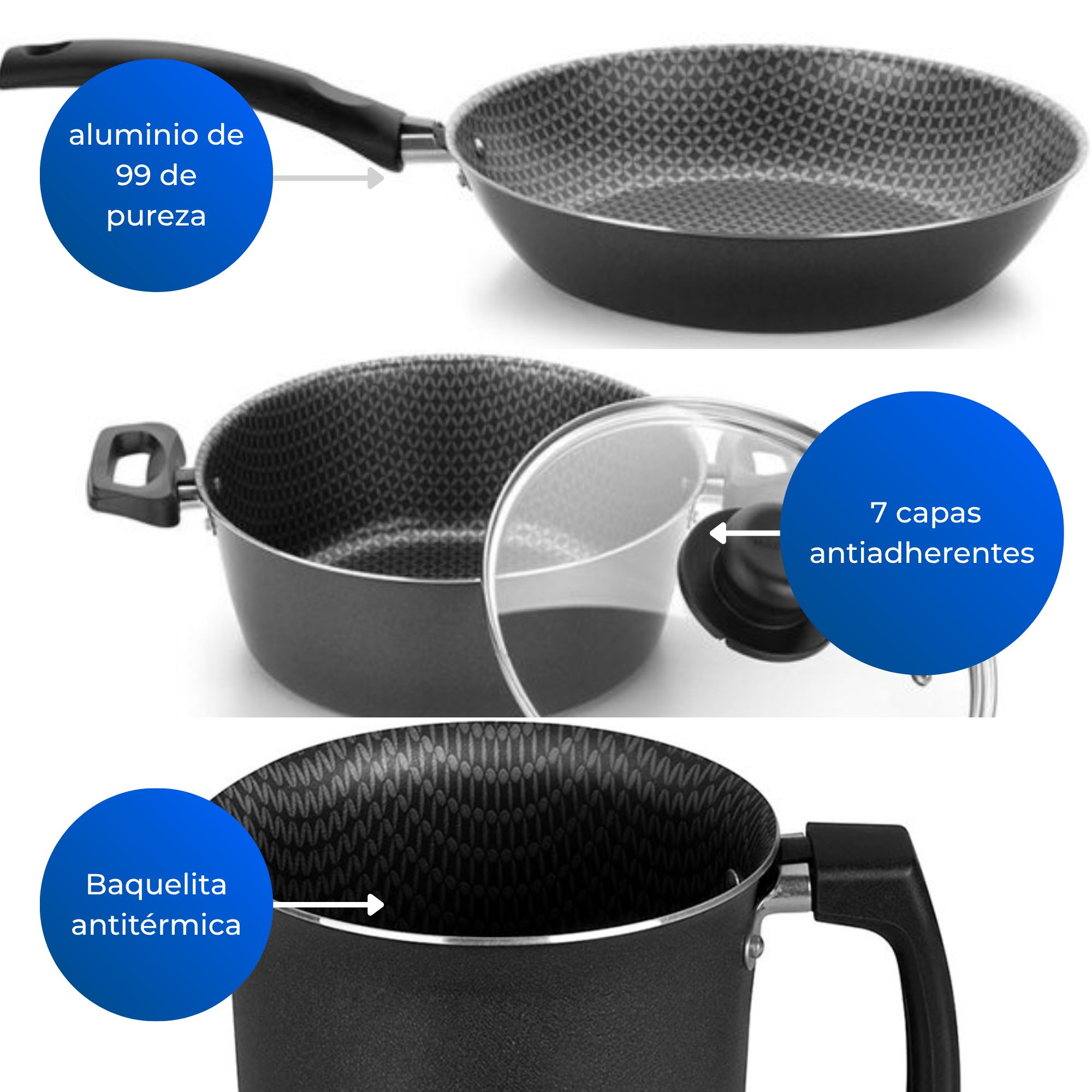 Batería 3 Piezas Basic Gris