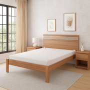 Cama Doble Kaia Almendra/Blanco