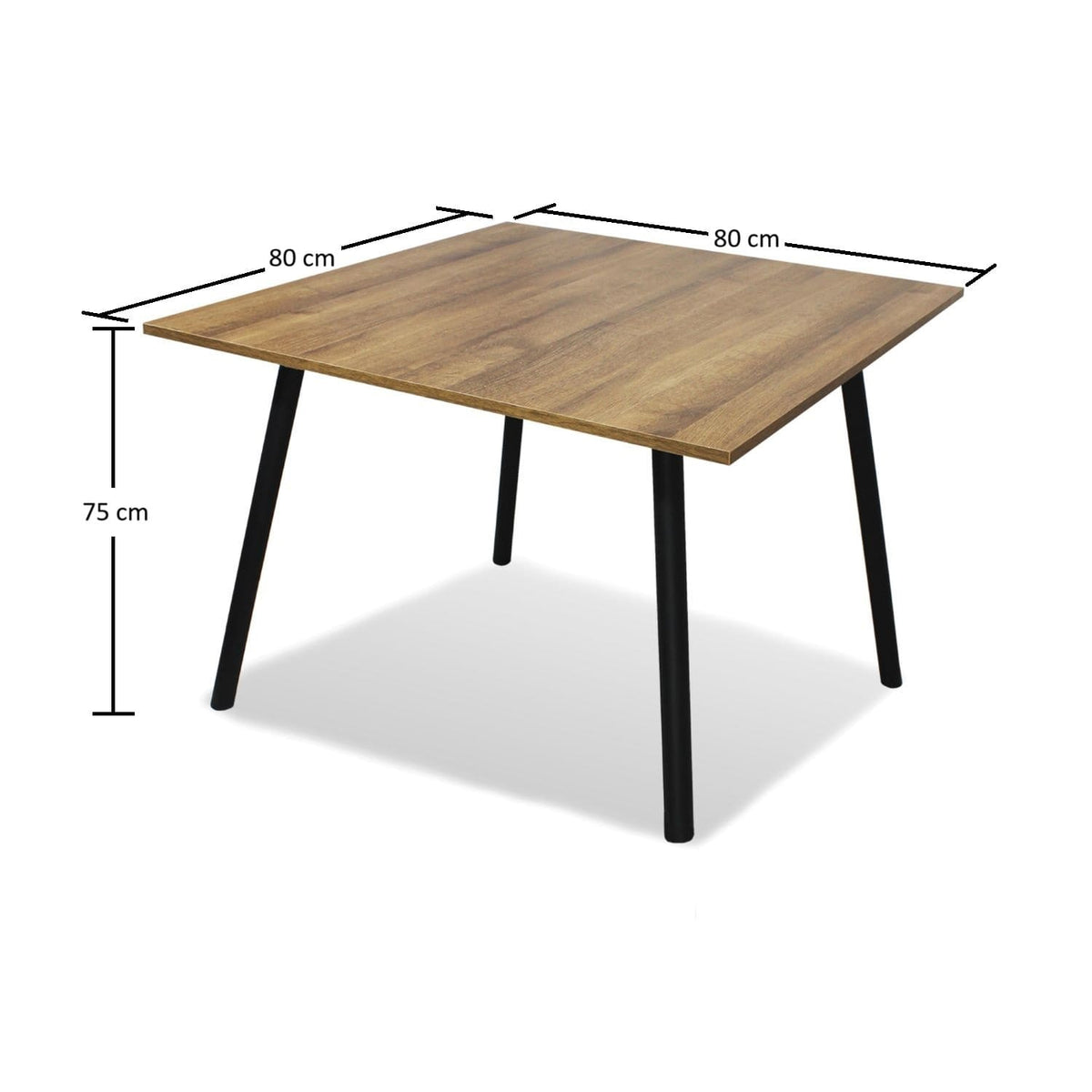 Comedor Rectangular 4 Puestos Macula + 4 Sillas Ibiza Negra