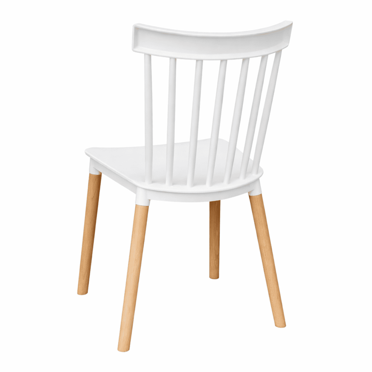 Comedor Redondo 75x80x80cm Vienes + 2 Sillas Guam Blancas