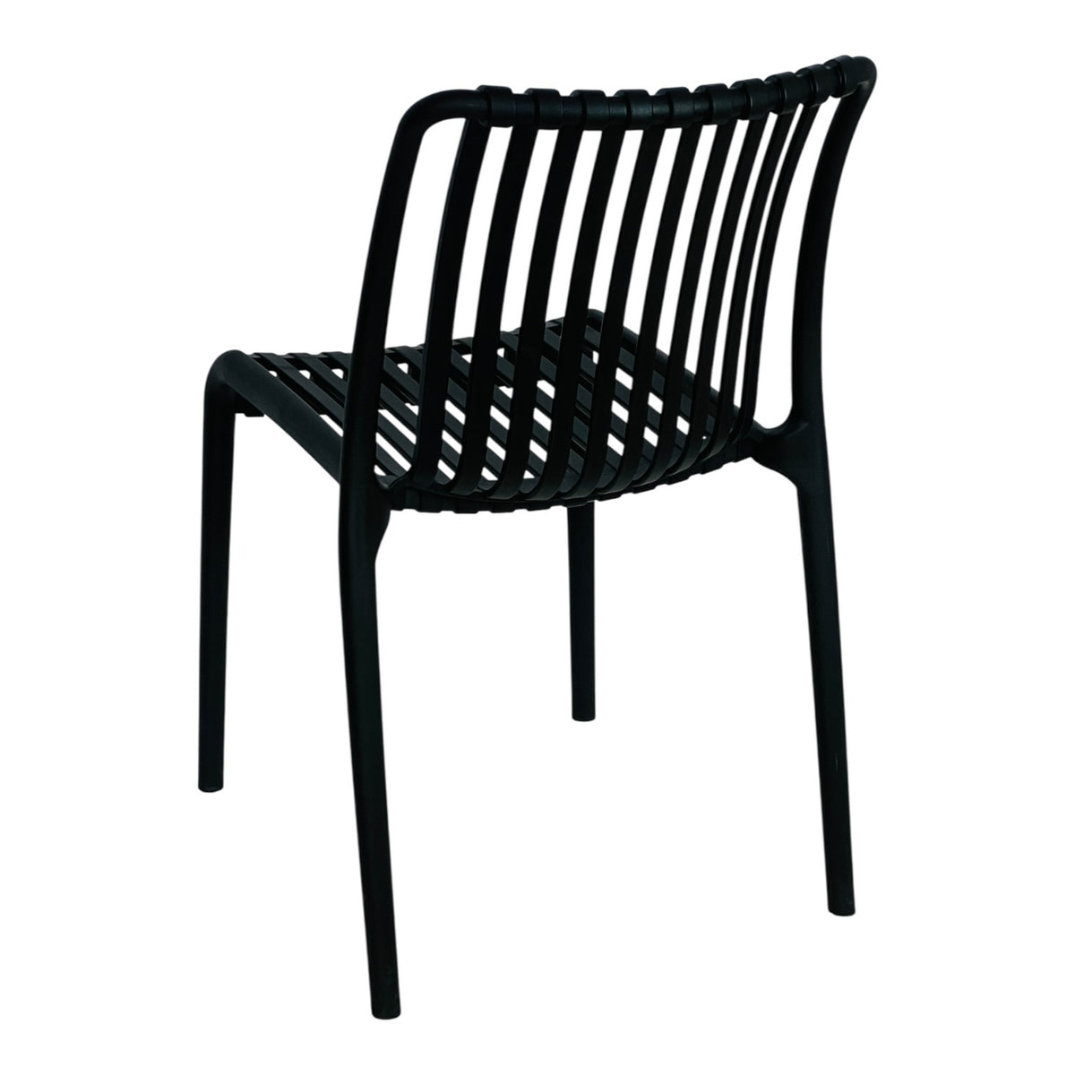 Comedor Redondo Metálico Maiu 72X60X60cm Negro + 2 Sillas Interior y Exterior