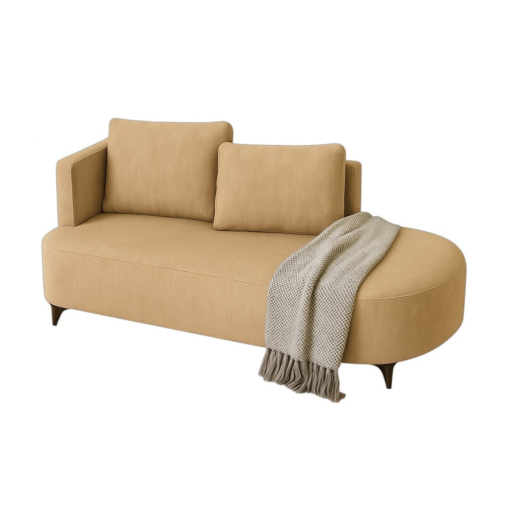 Juego de sala Dubai Basic Sofa+Puff+Mesa de centro (70x160x70) Beige