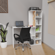 Combo Escritorio Home Con tablero de corcho + Silla Office (140x120x40) Blanco