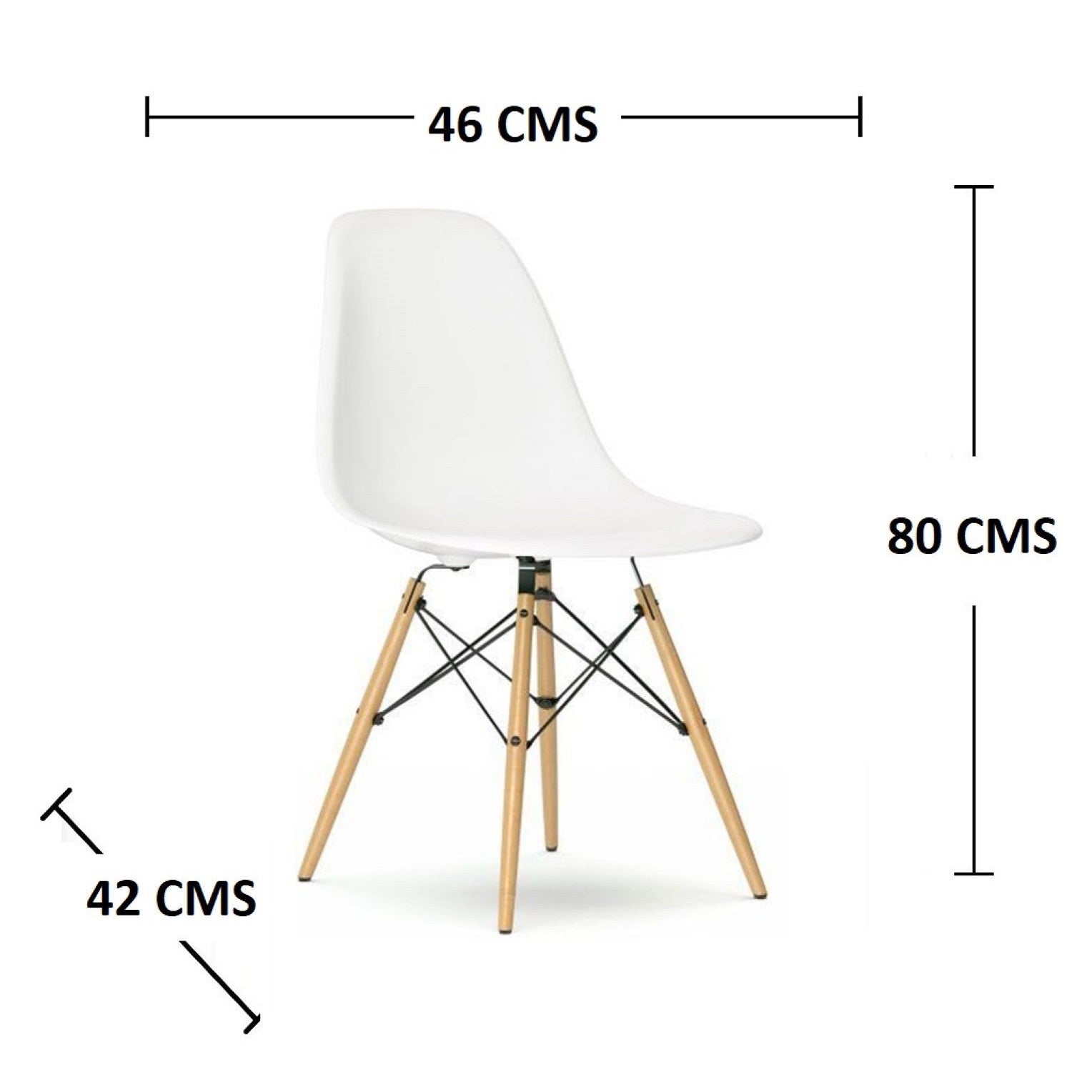 Combo Escritorio Tomy (75x80x40) Blanco + Silla Eames