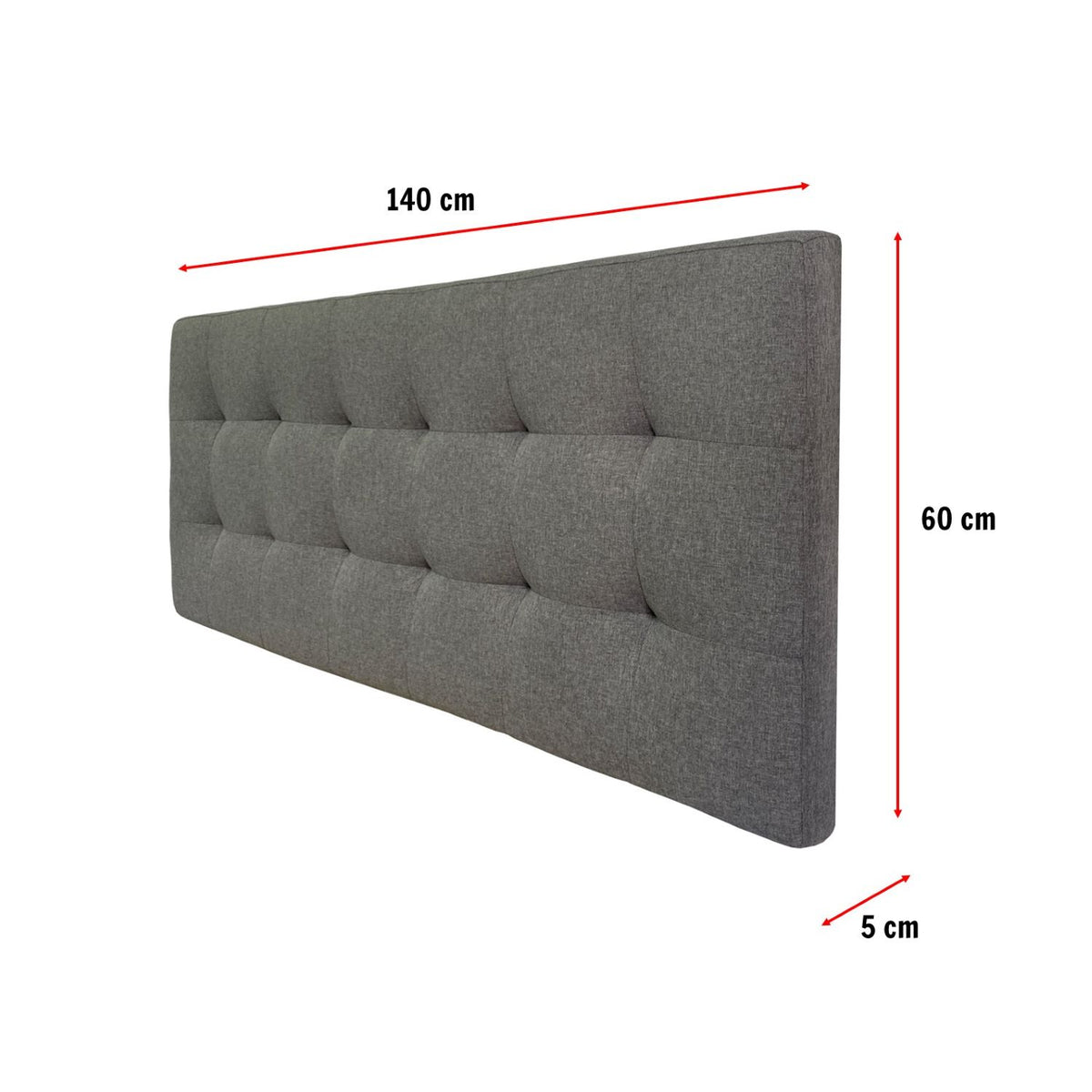 Cabecero Para Cama Doble 60x140x5cm + Set de Mesas De Noche Flotantes