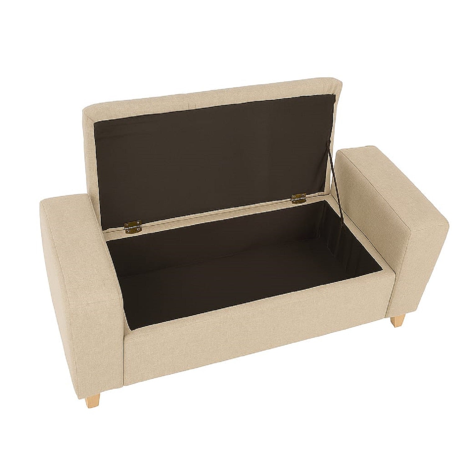 Juego de Sala Sofa (66X163X64)Beige + Puff + Banqueta Baúl + Mesa De Centro