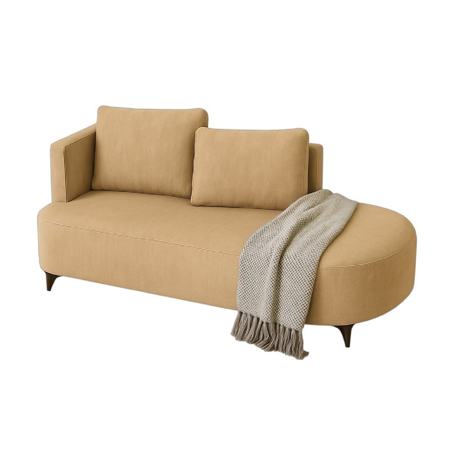 Sofa Moderno Dubai Curvo (70x160x70) Beige