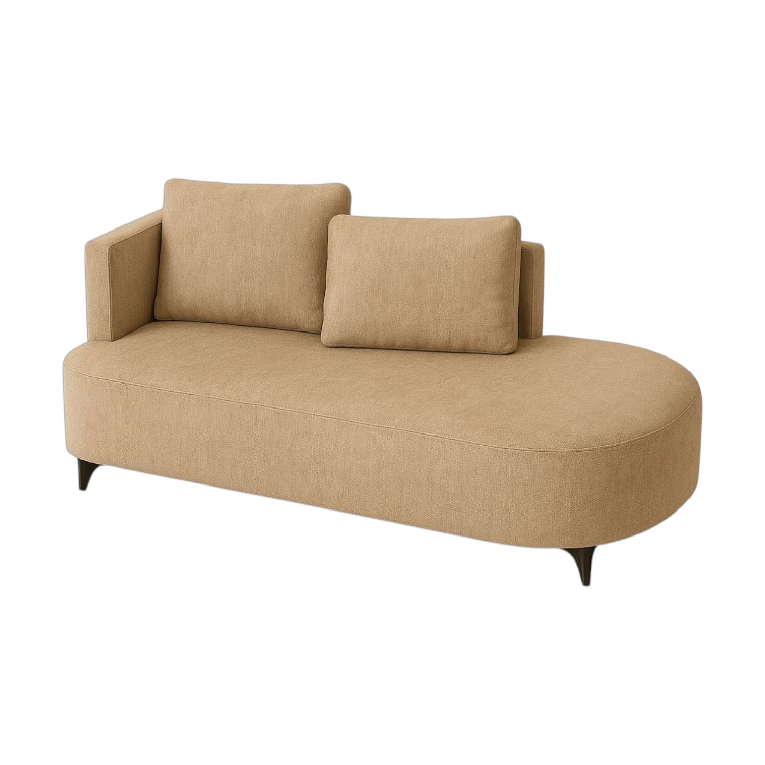 Sofa Moderno Dubai Curvo (70x160x70) Beige