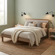 Cama Doble Kaia Almendra/Blanco