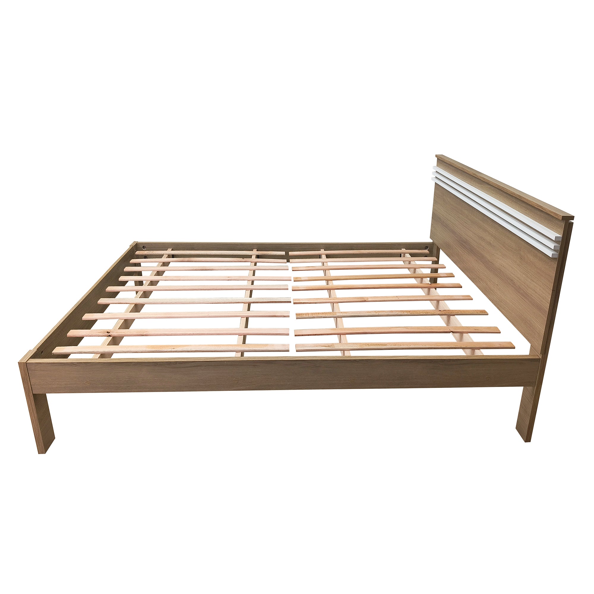 Cama Doble Kaia Almendra/Blanco