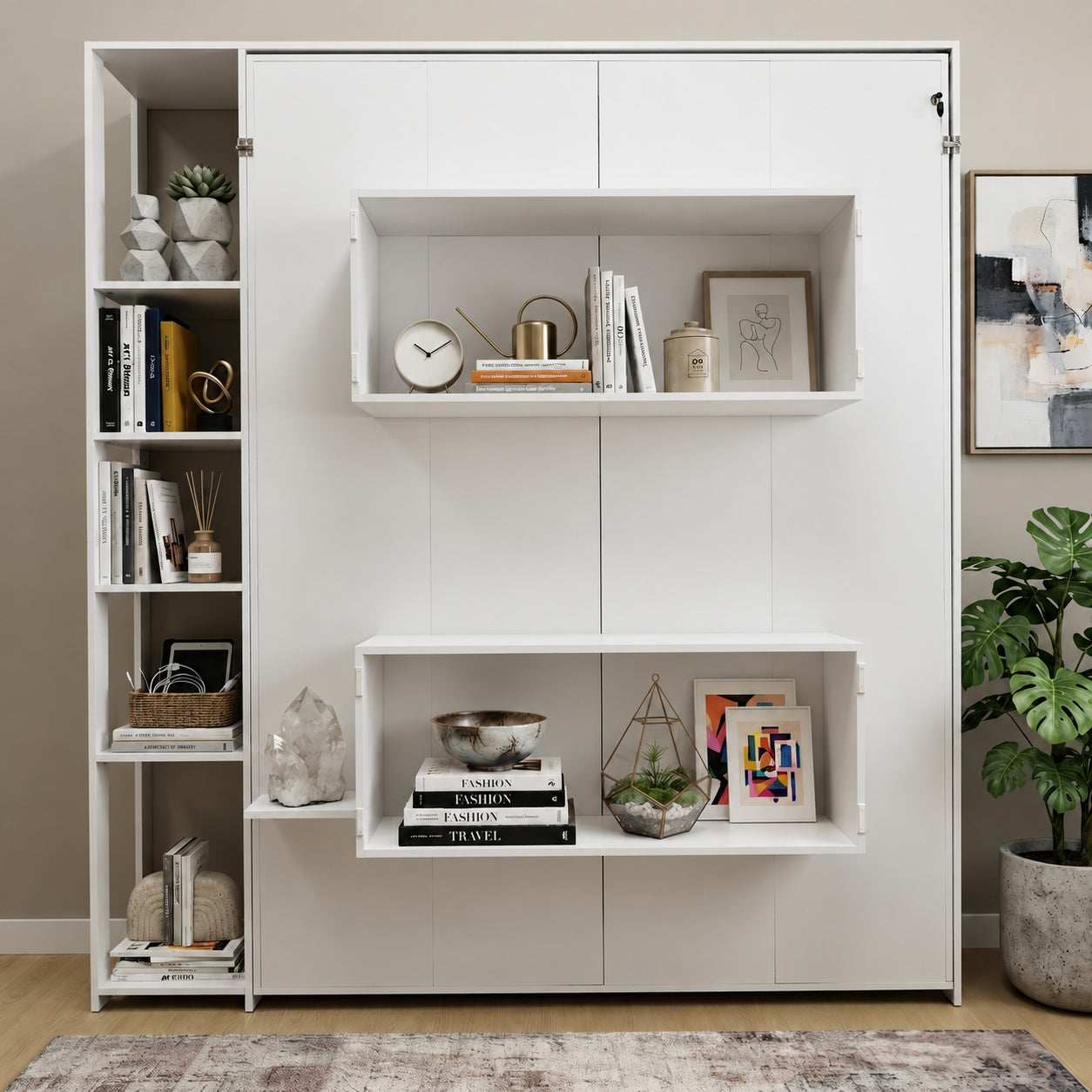 Cama Doble Abatible Siena Blanco