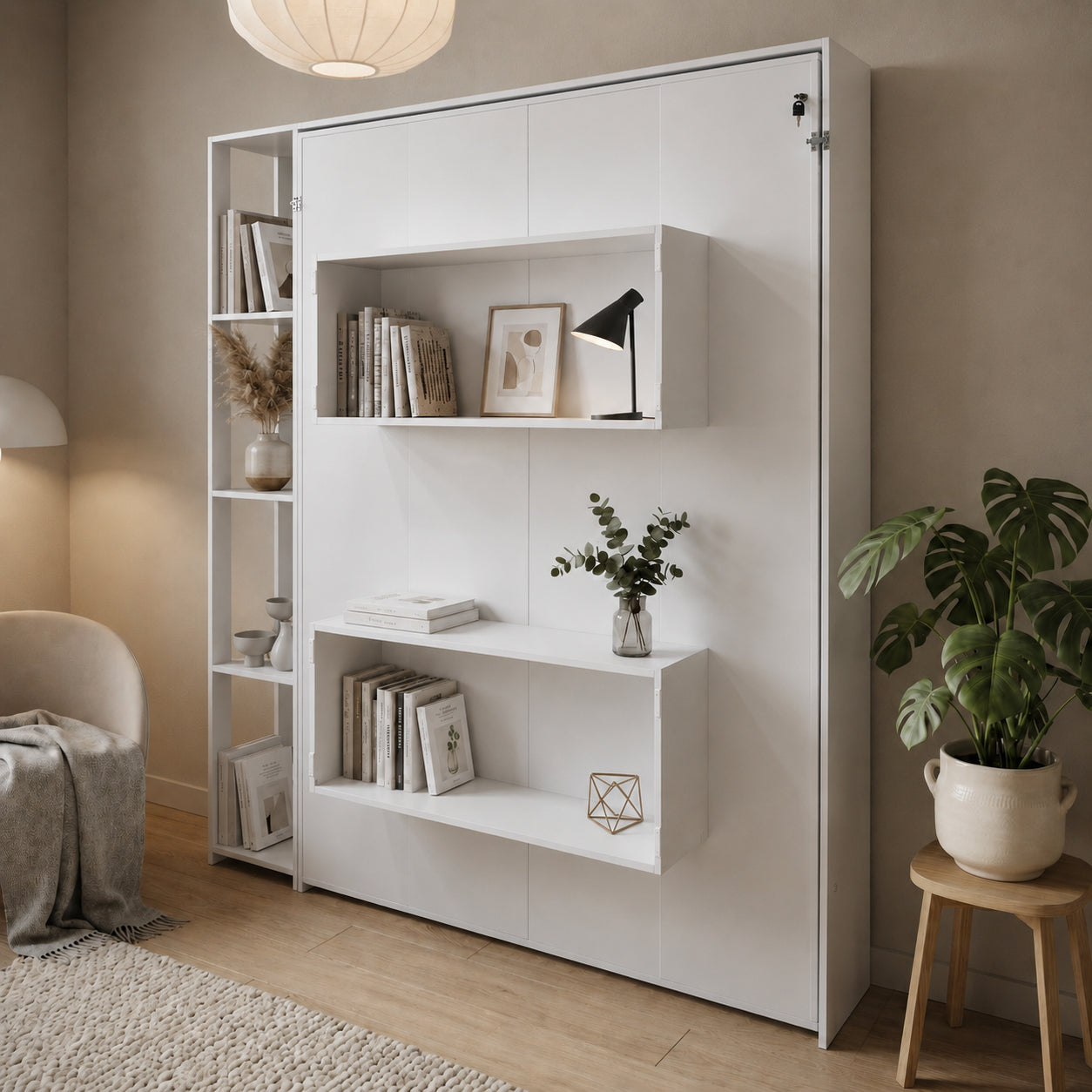 Cama Doble Abatible Siena Blanco