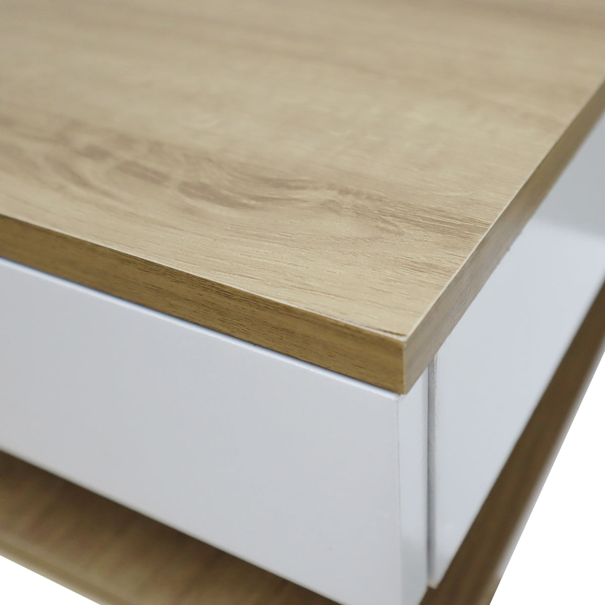 Mesa De Noche Roma Natural Blanco/Apagado