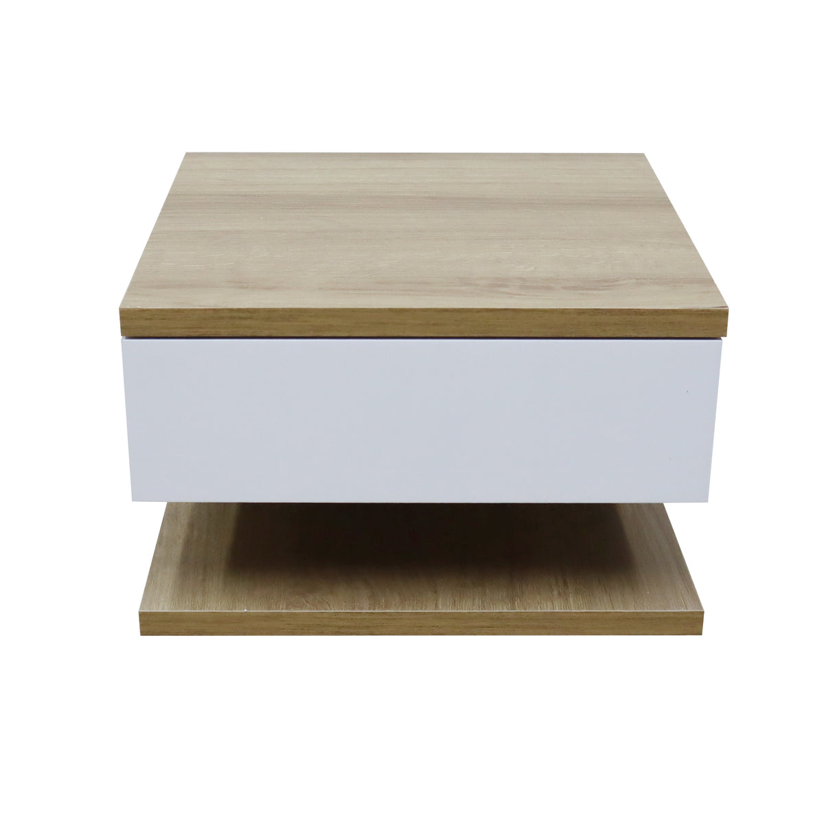Mesa De Noche Roma Natural Blanco/Apagado