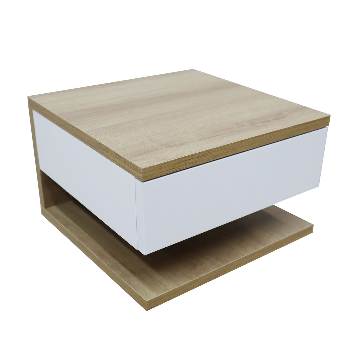 Mesa De Noche Roma Natural Blanco/Apagado