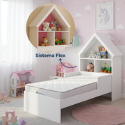 Combo Colchoneta Infantil 90 x 1,90 cm + Cama Infantil Ariel