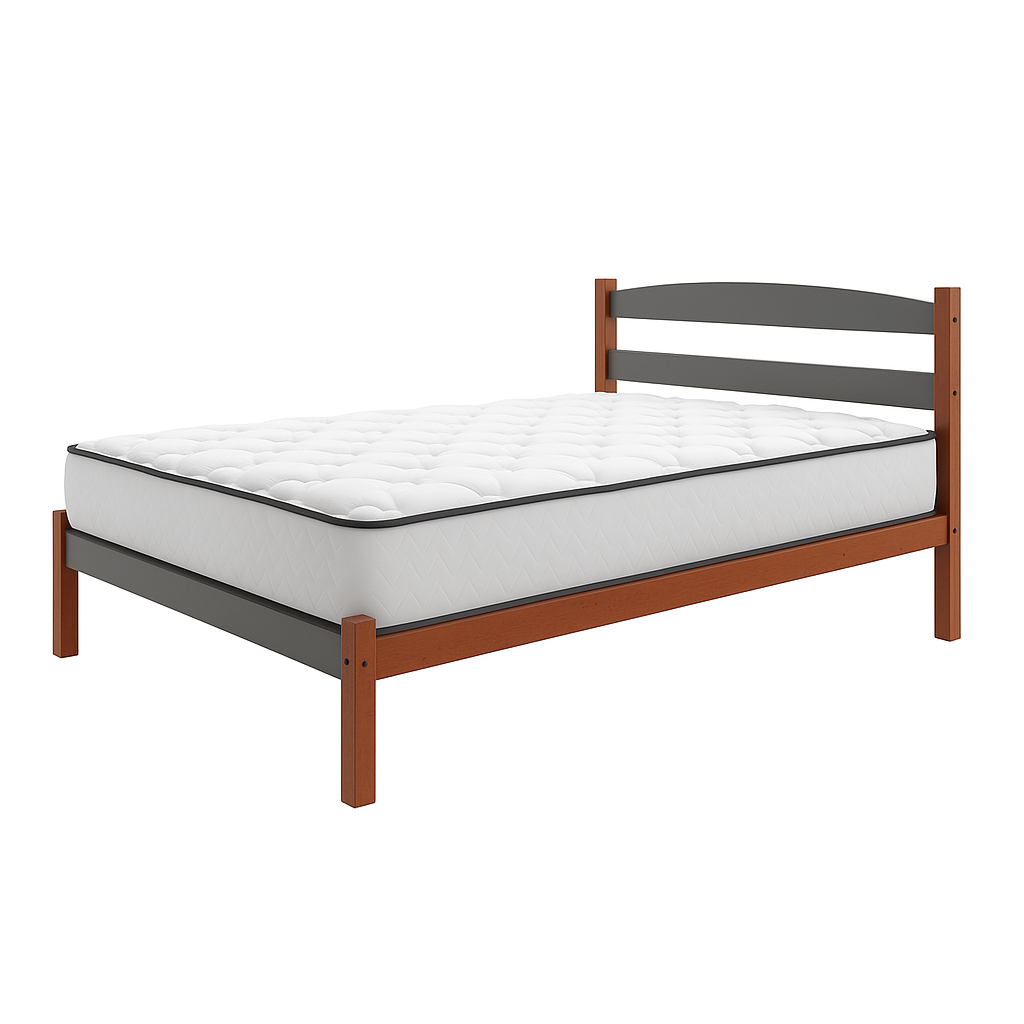 Combo Colchón 1,40 X 1,90 cm + Cama Doble Delta Acacia