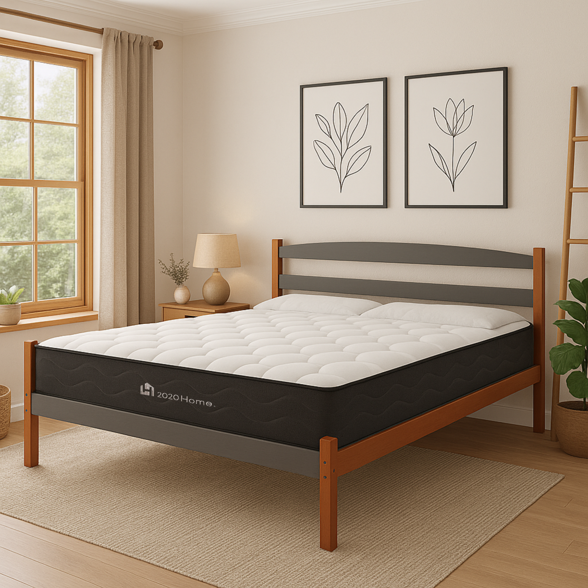 Combo Colchón 1,40 X 1,90 cm + Cama Doble Delta Acacia