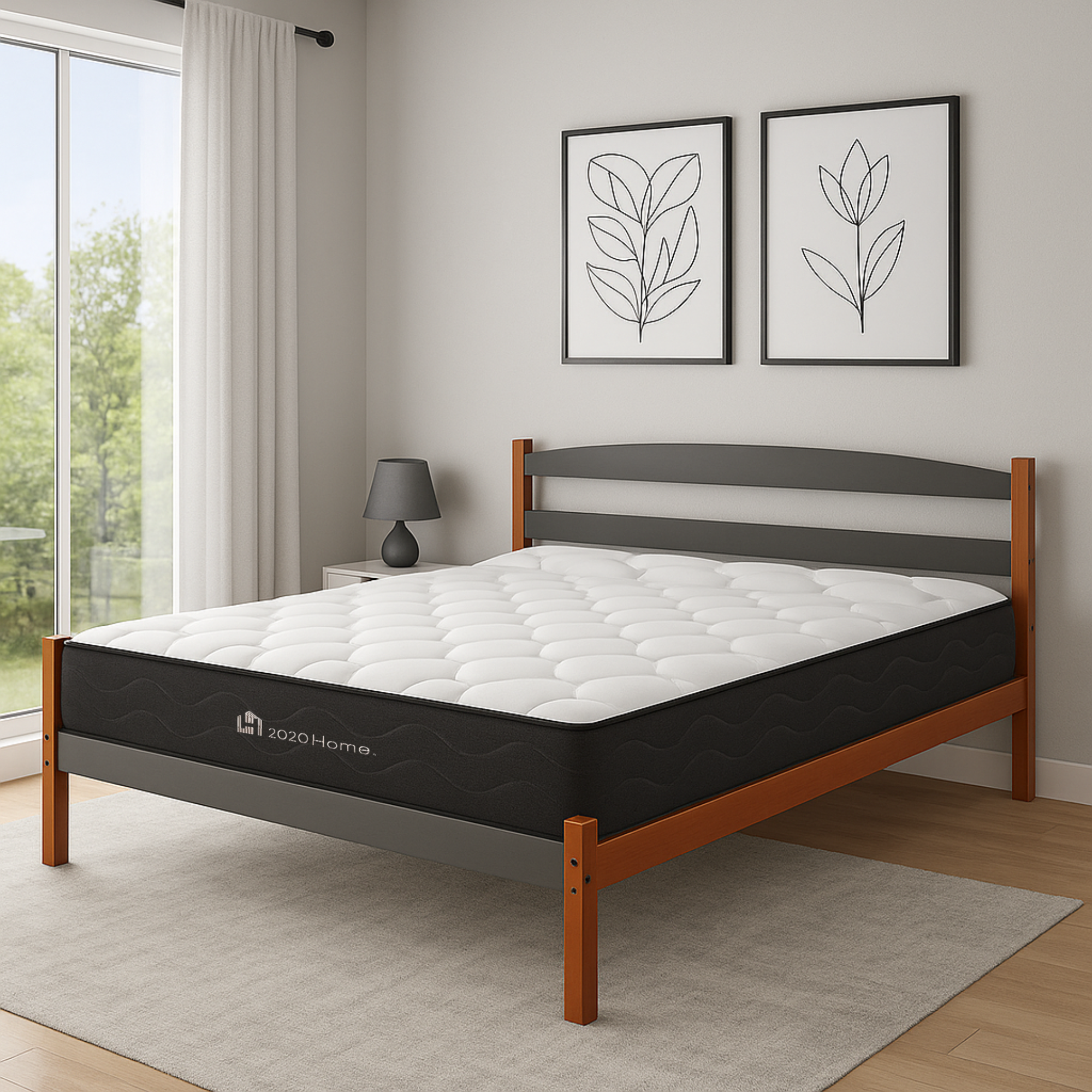 Combo Colchón 1,40 X 1,90 cm + Cama Doble Delta Acacia