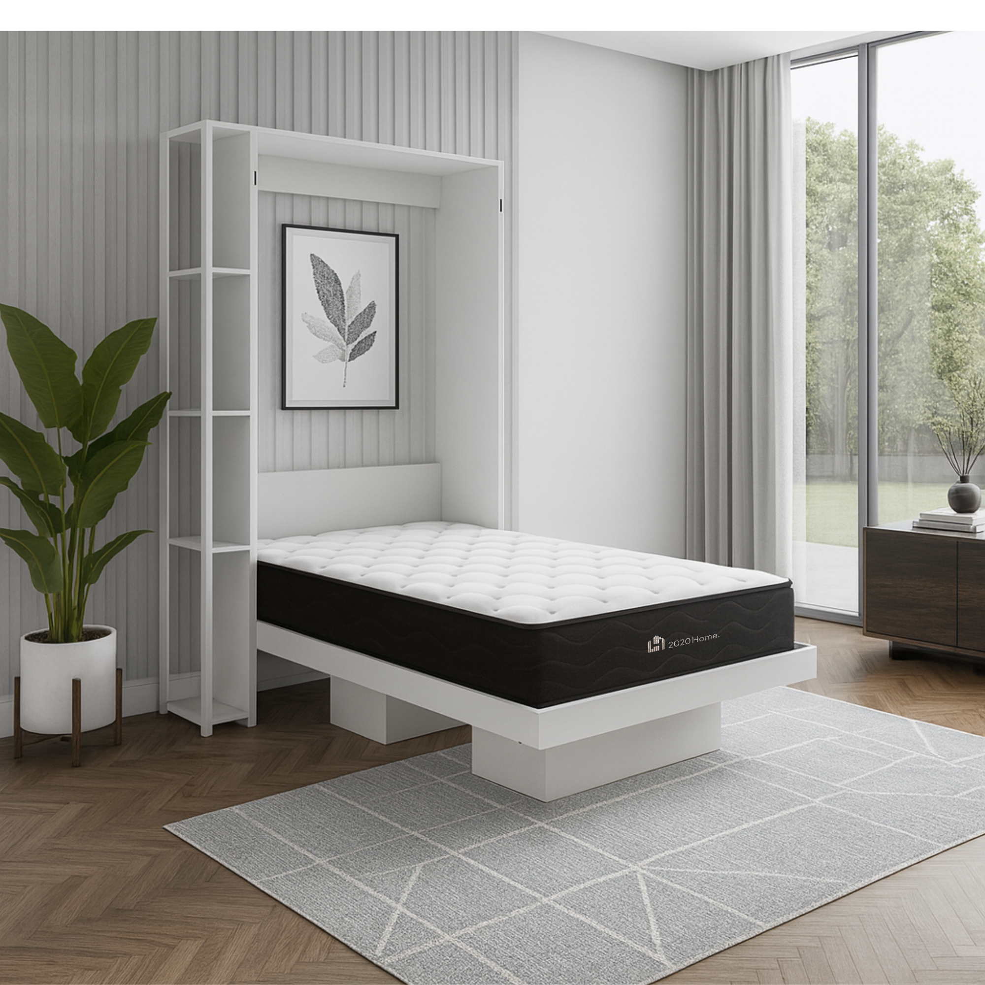 Combo Colchón 90 x 1,90 cm + Cama Sencilla Abatible Japón