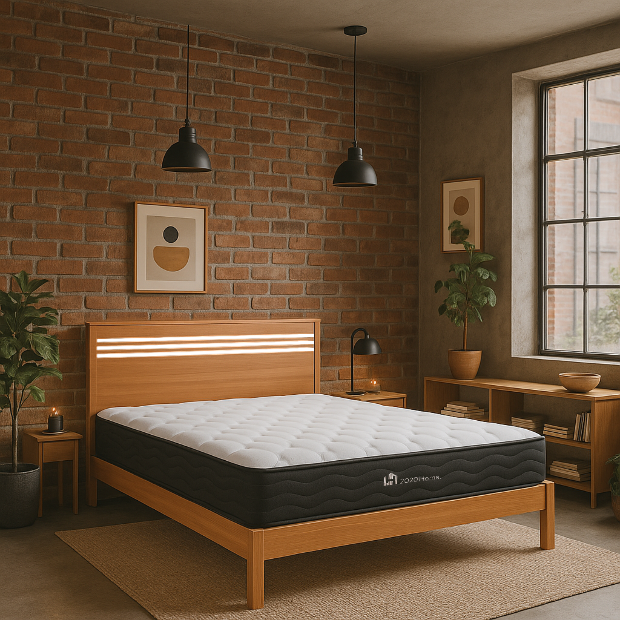 Combo Colchón Plenitud Doble 1,40 x 1,90 cm + Cama Kaia