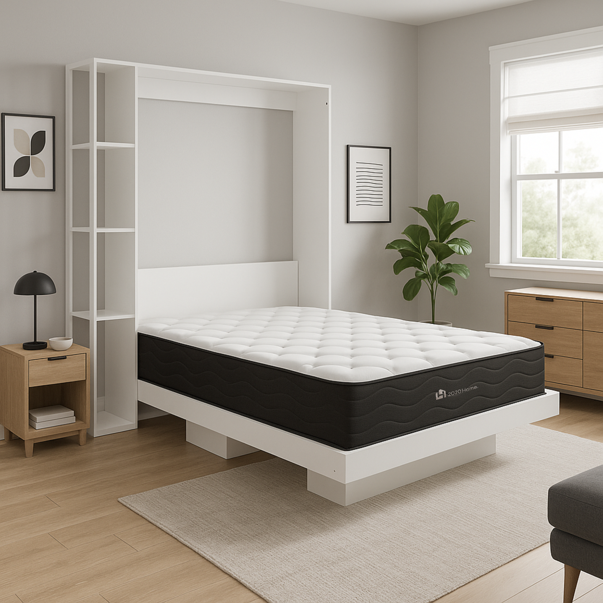 Combo Colchón 1,40 X 1,90 cm + Cama Doble Abatible Siena