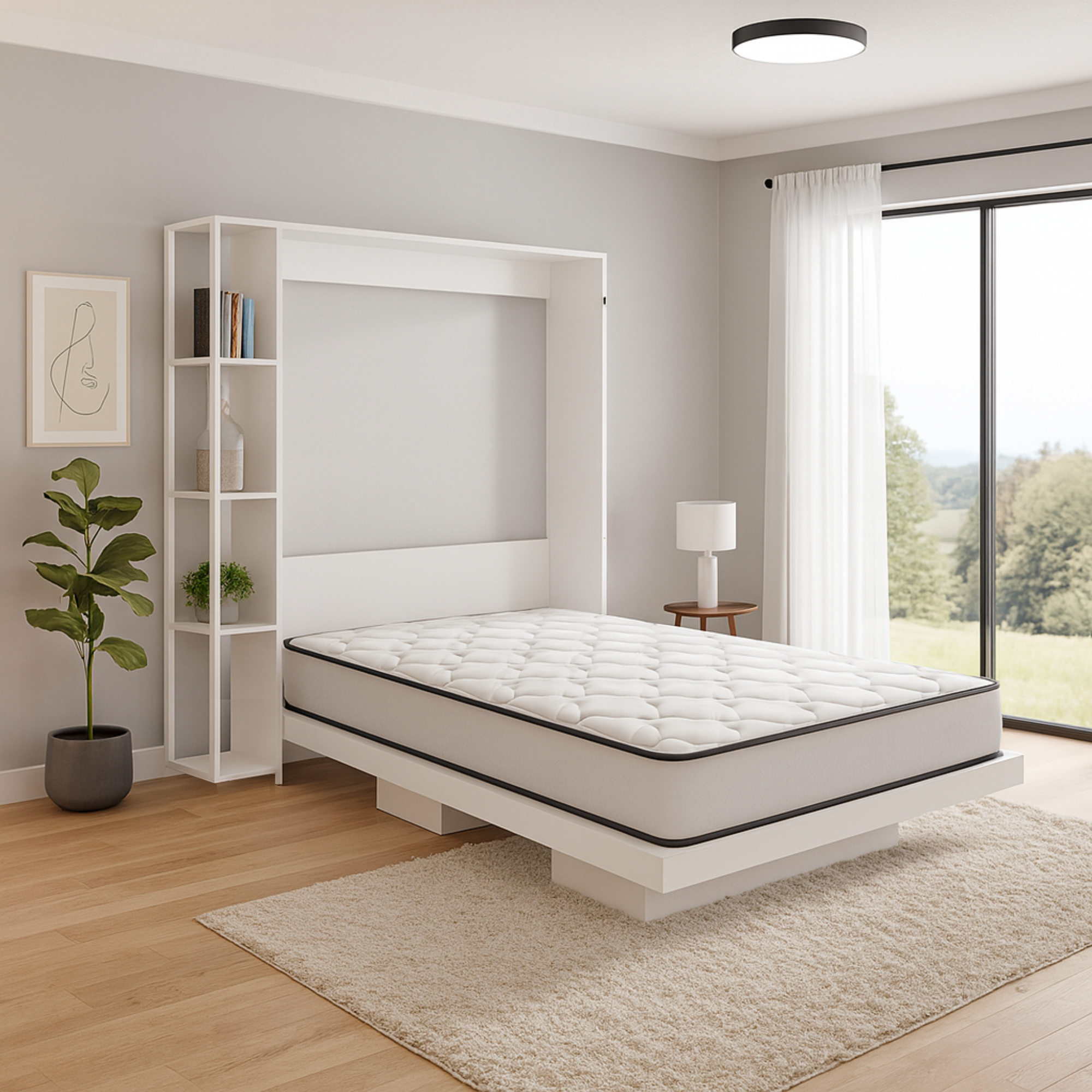 Combo Colchón 1,40 X 1,90 cm + Cama Doble Abatible Siena