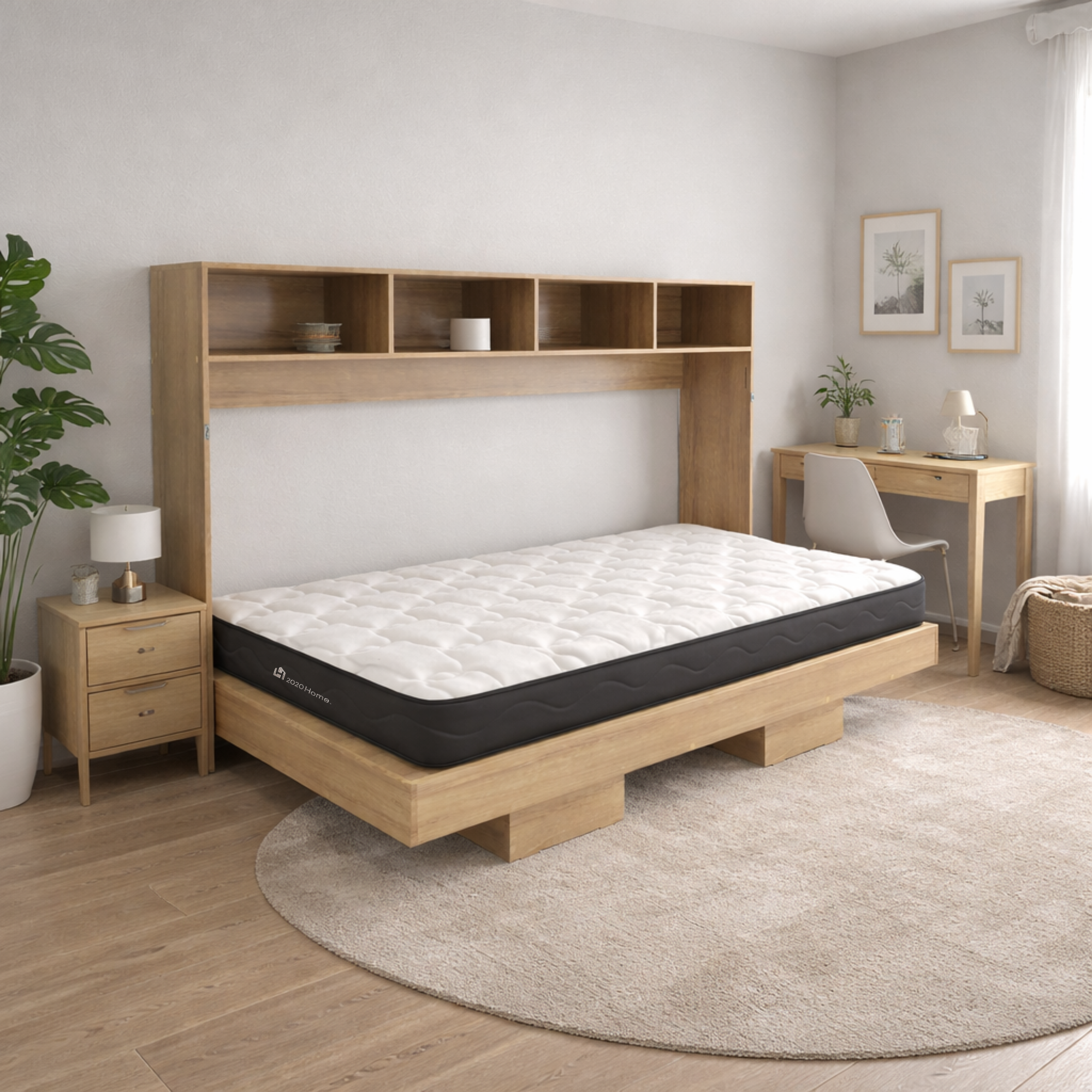 Combo Colchón 90x1.90cm + Cama Sencilla Abatible Toledo